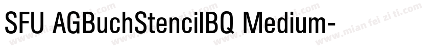 SFU AGBuchStencilBQ Medium字体转换
